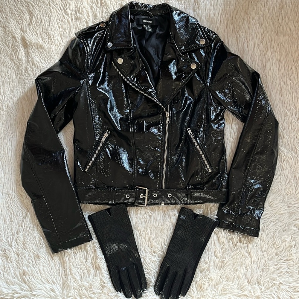Faux Leather Fashion Jacket